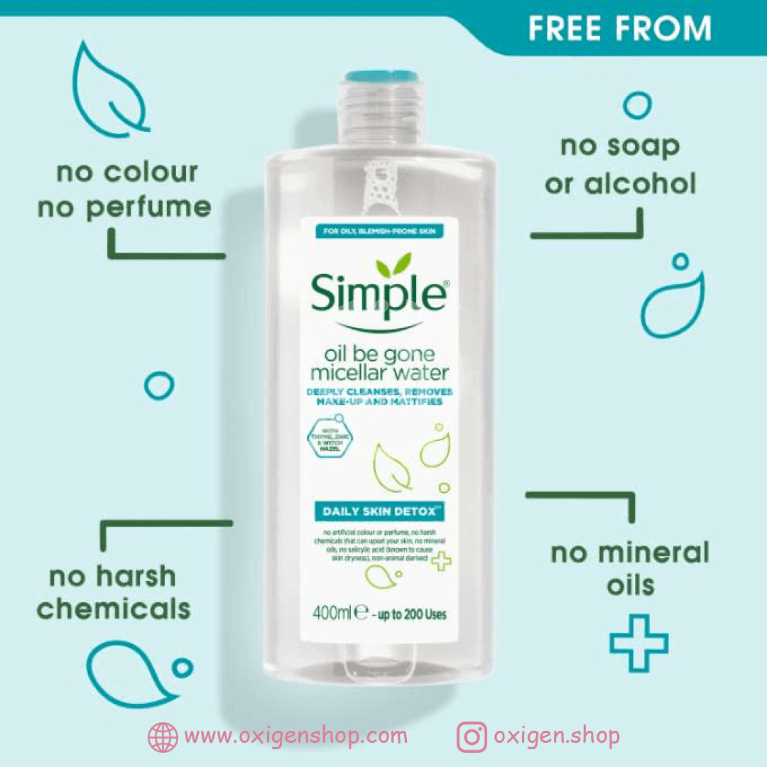 میسلارواتر سیمپل مدل Oil Be Gone میسلارواتر سیمپل مدل Oil Be Gone