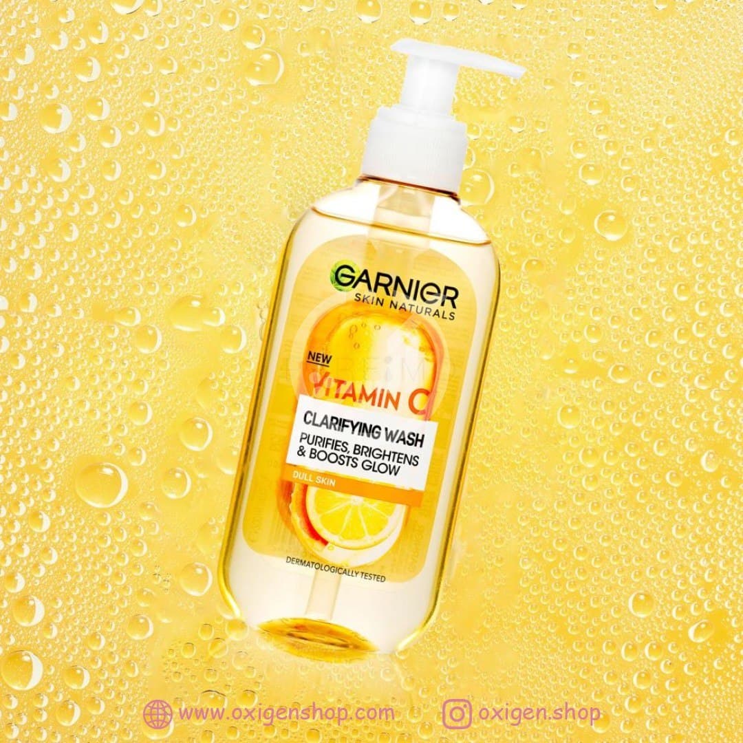 ژل شستشو صورت گارنیر مدل vitamin c ژل شستشو صورت گارنیر مدل vitamin c