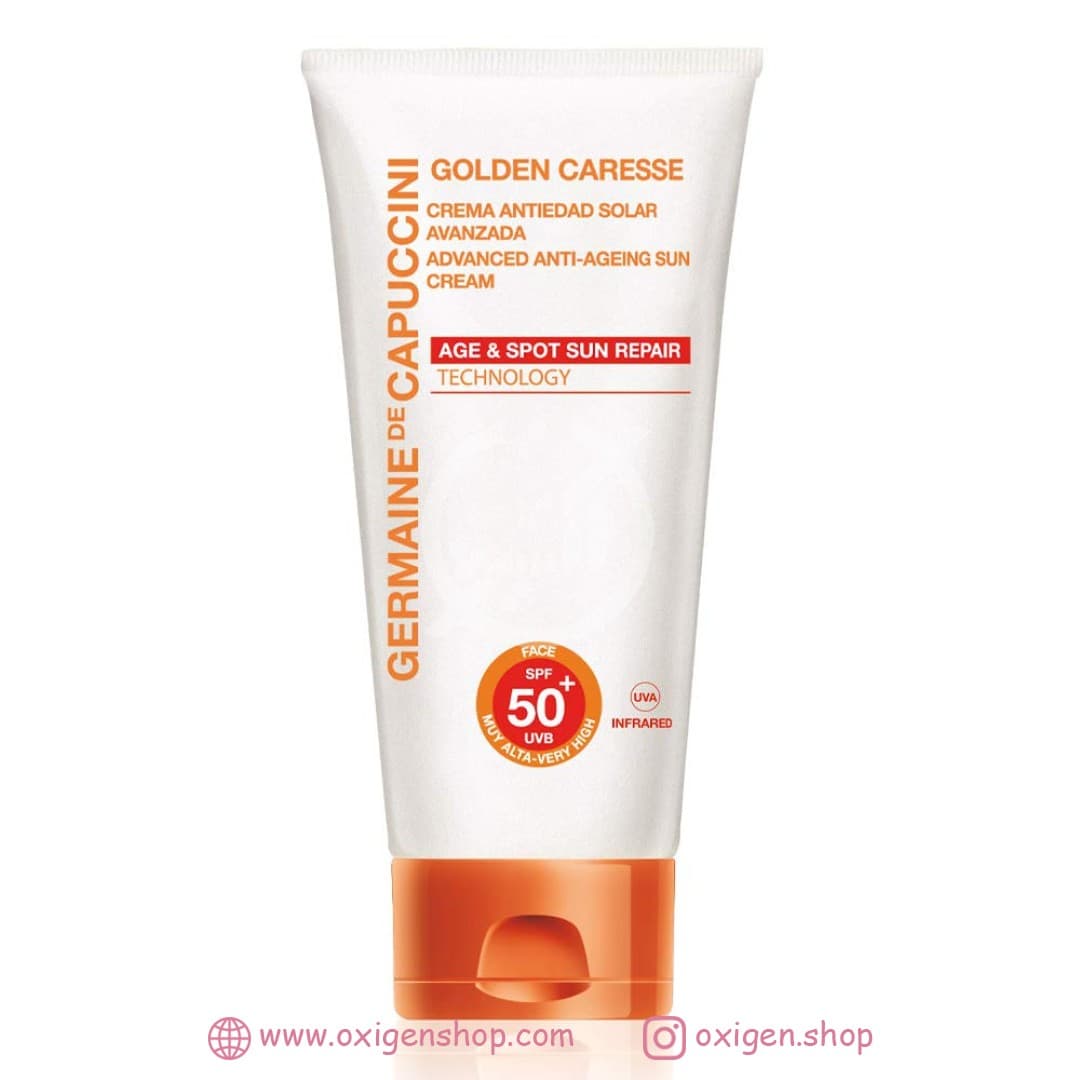 کرم ضدآفتاب ضد پیری کاپوچینی مدل Golden Caresse SPF 50 کرم ضدآفتاب ضد پیری کاپوچینی مدل Golden Caresse SPF 50