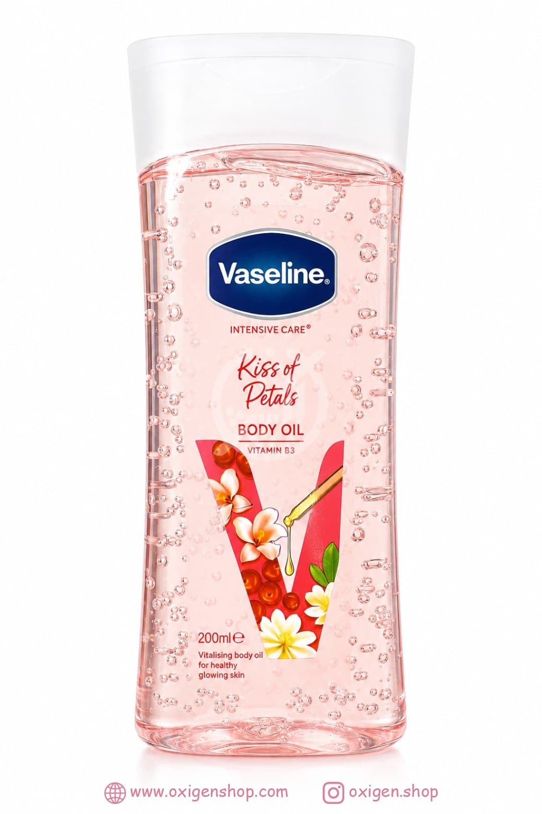 روغن بدن وازلین اینتنسِیو کِر مدل Kiss of Petals حاوی ویتامین B3 روغن بدن وازلین اینتنسِیو کِر مدل Kiss of Petals حاوی ویتامین B3