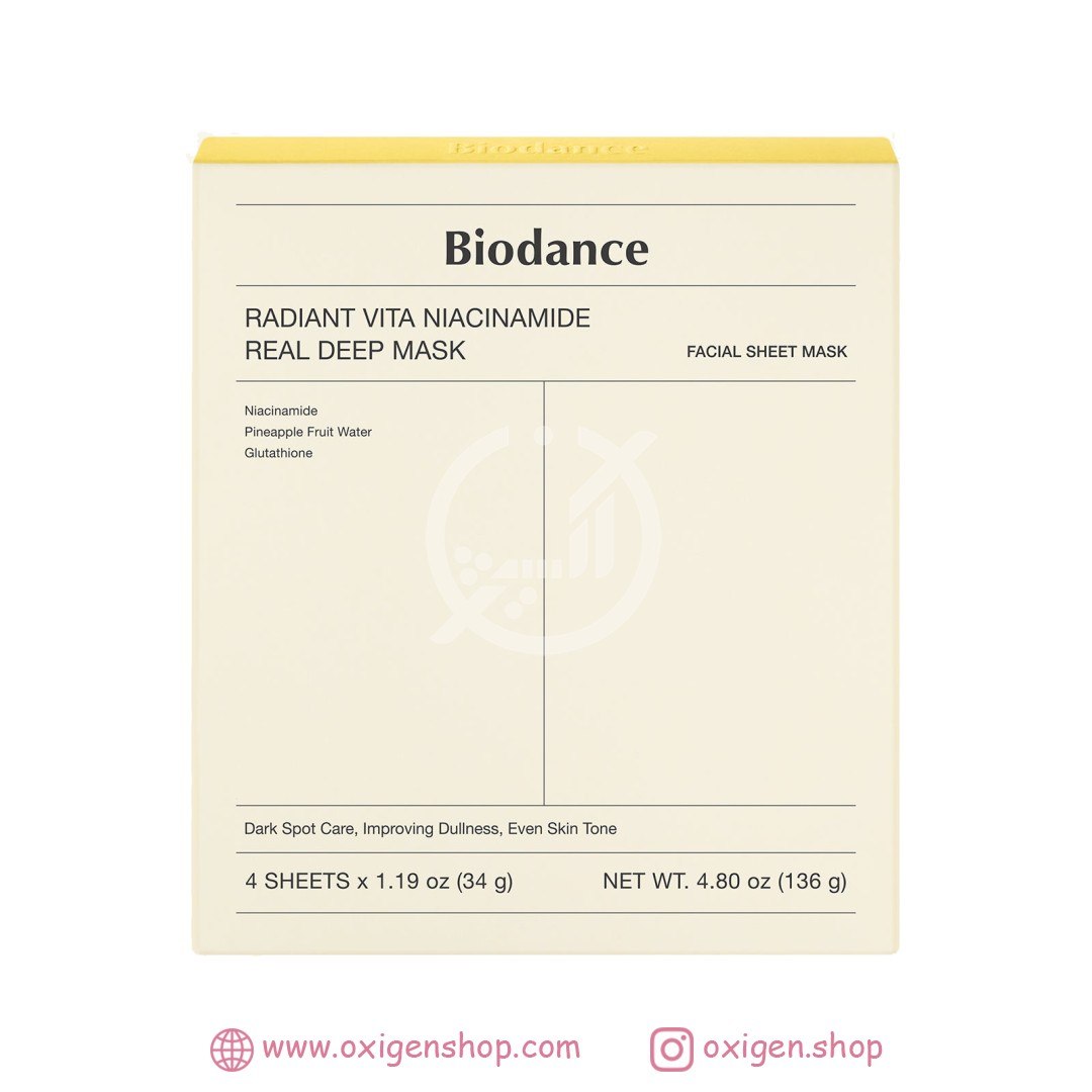 ماسک هیدروژلی بایودنس مدل Radiant Vita Niacinamide